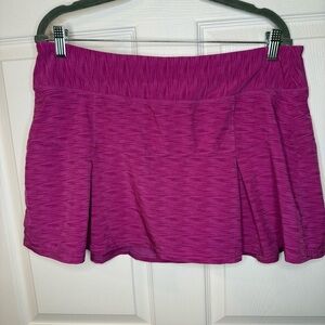 Etonic Women's Athletic Skirt with Built in Short Skorts Pink Size Large GUC